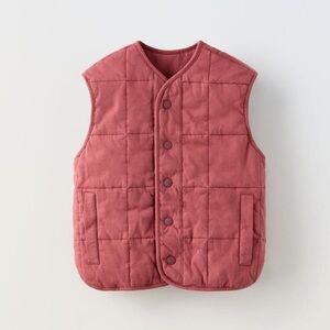 NWT Zara snaps plush vest 1-2Y